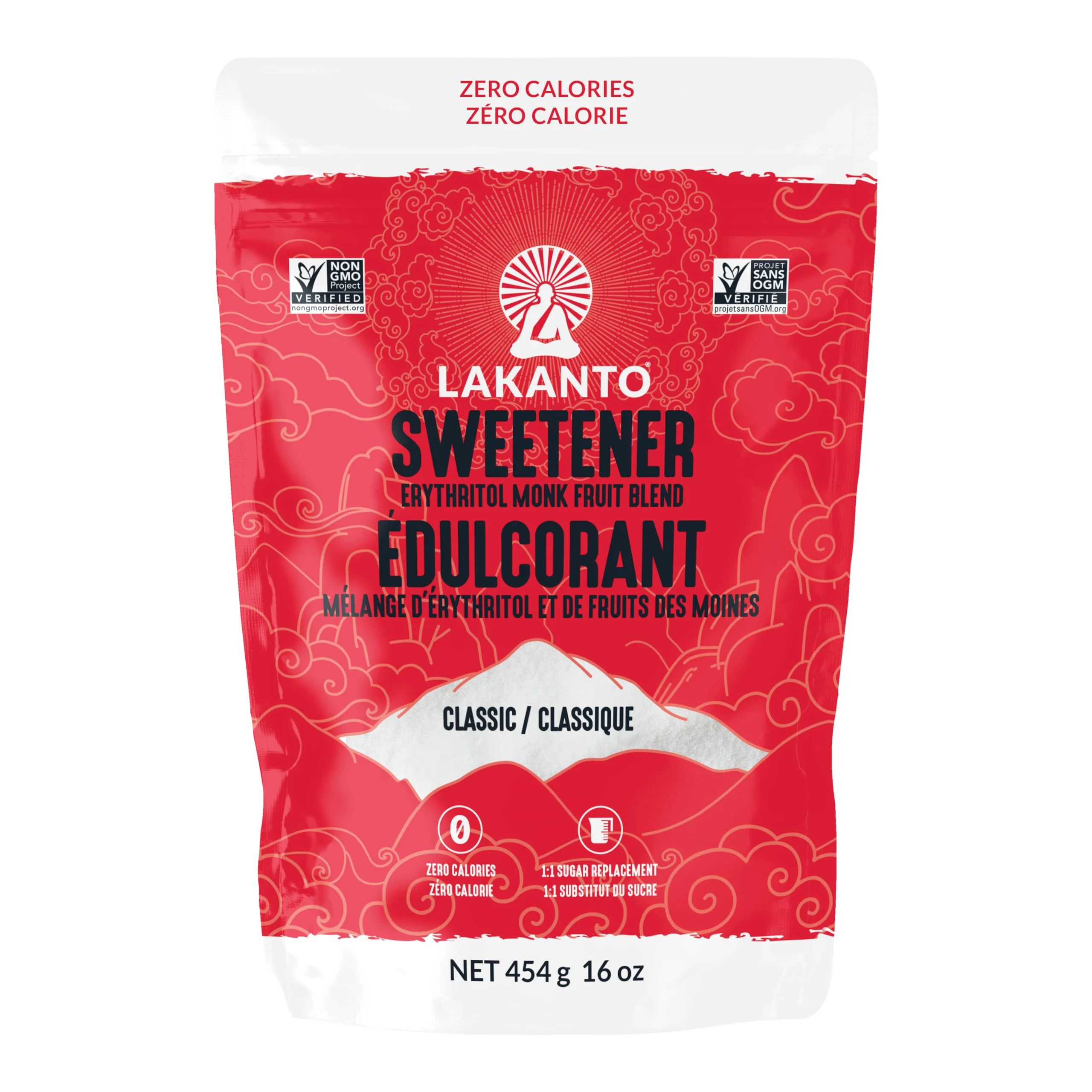Lakanto Classic Monk Fruit Sweetener with Erythritol – 1 lb Natural Sugar Substitute for Baking, Beverages & Cooking - Canadian Distribution - Ships Free Within Canada on Orders Above CAD $199