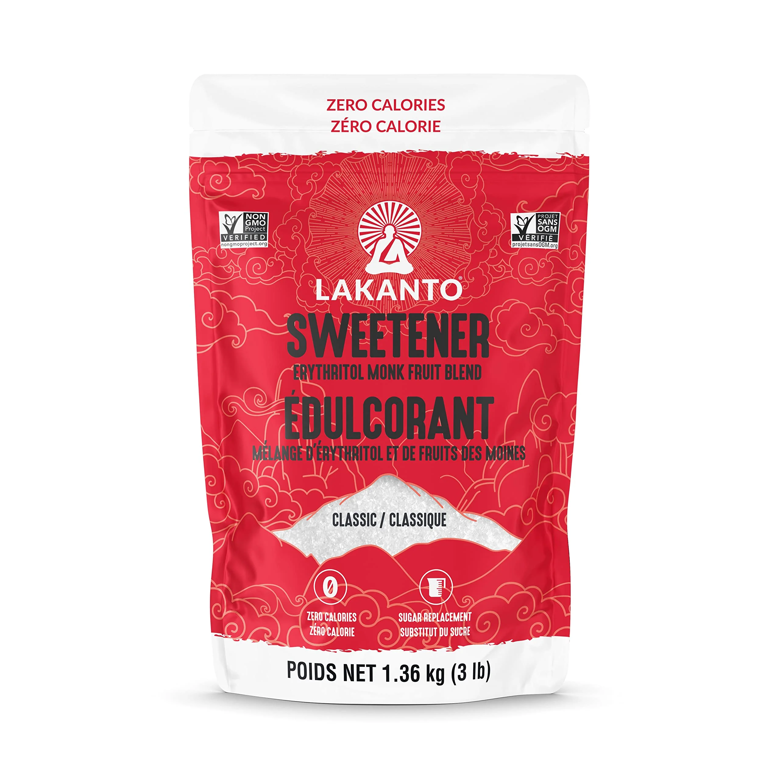 Lakanto – Classic Monkfruit Sweetener – 1.36kg - Canadian Distribution - Ships Free Within Canada on Orders Above CAD $199