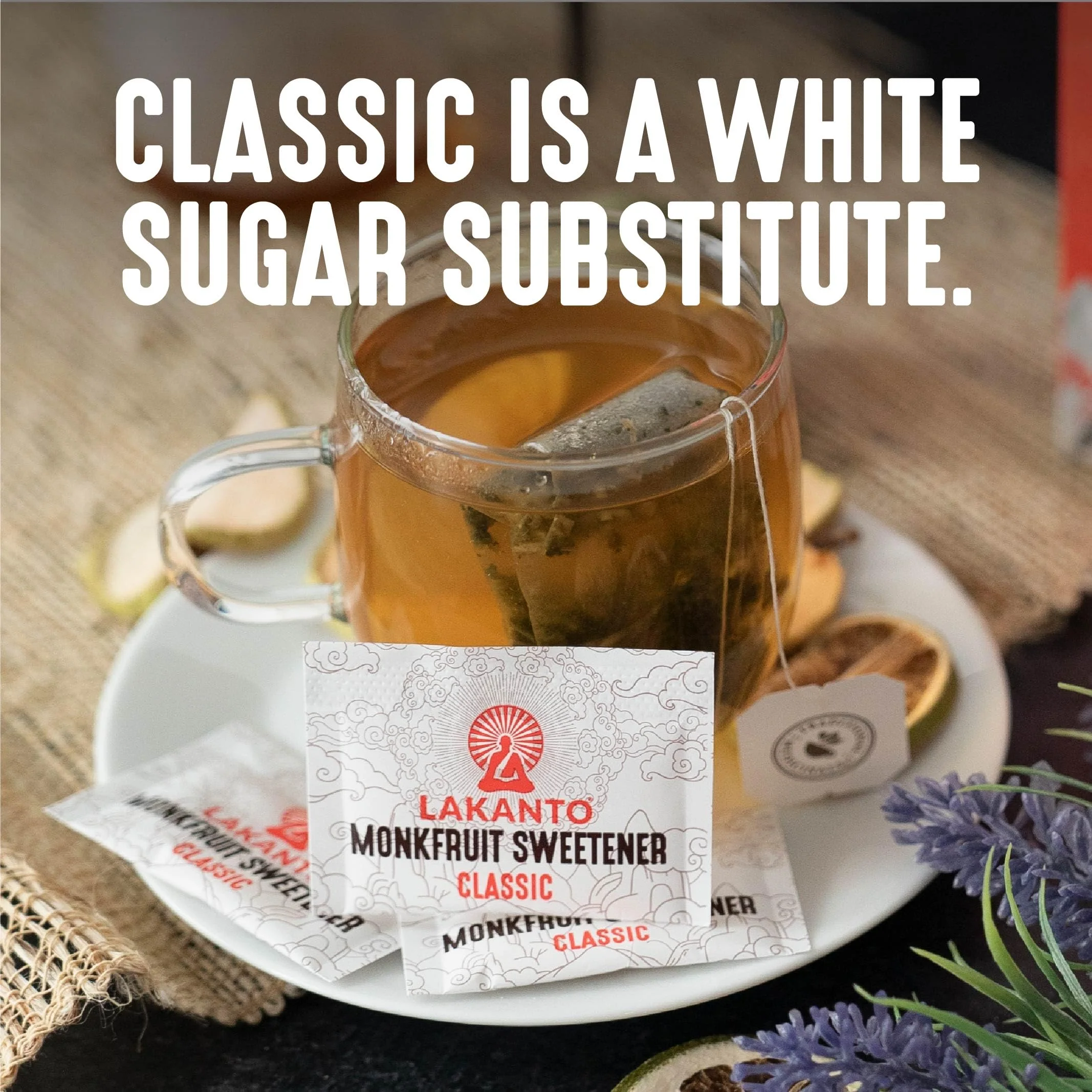 Lakanto Monkfruit Sweetener Packets with Erythritol - Zero Calorie Sugar Alternative, Keto & Diabetic Friendly (2 x 3g, 30 Packets) - Canadian Distribution - Ships Free Within Canada on Orders Above CAD $199 - Image 3