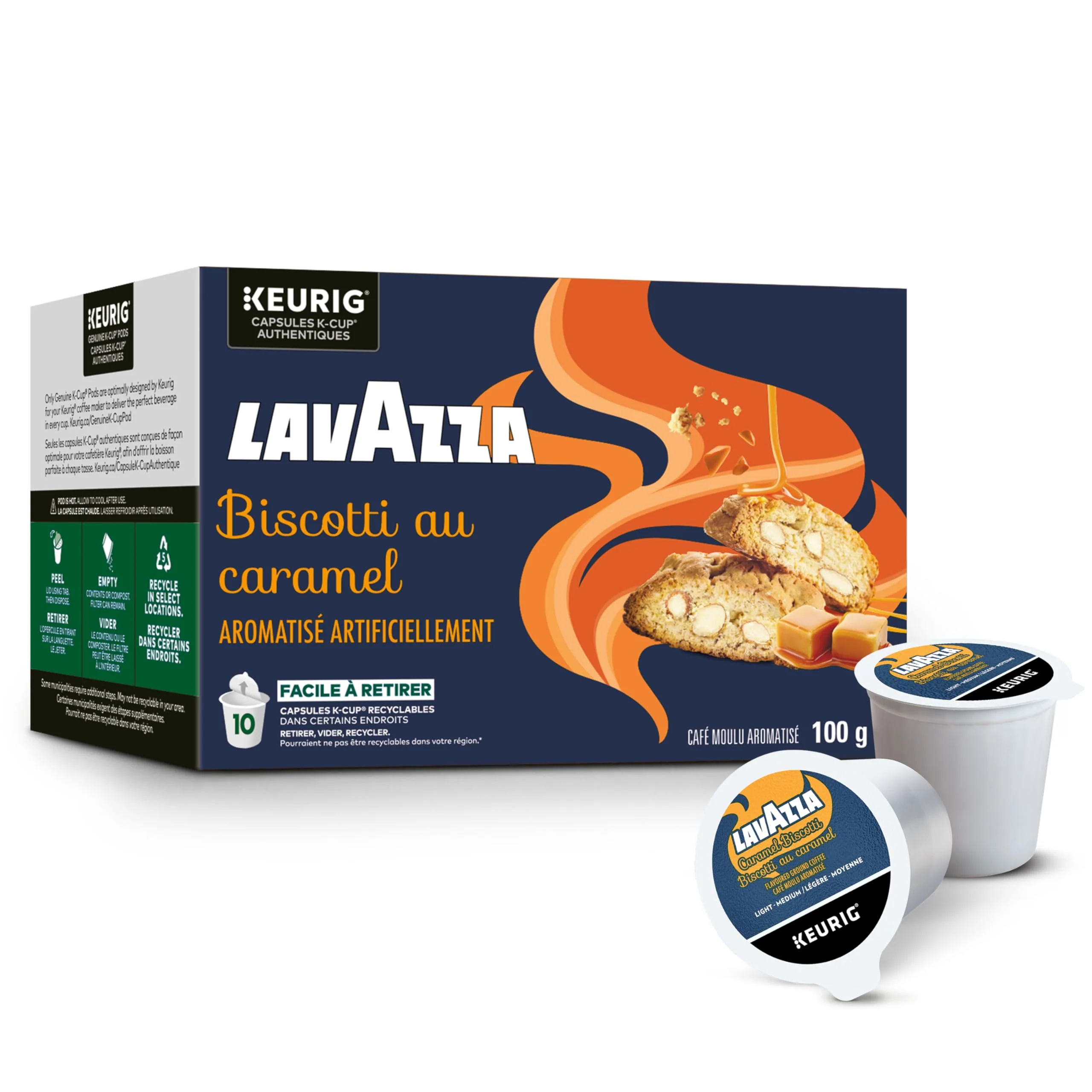Lavazza Caramel Biscotti Light Medium Roast K-Cup Pods – 60 Count - Canadian Distribution - Ships Free Within Canada on Orders Above CAD $199 - Image 2