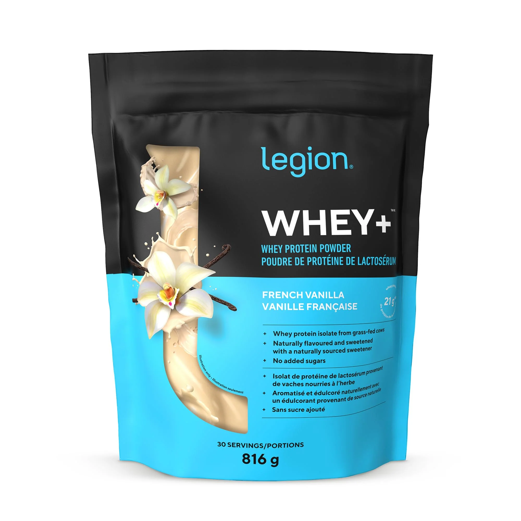 Legion – Whey+ Isolate Protein – French Vanilla – 30 Servings - Canadian Distribution - Ships Free Within Canada on Orders Above CAD $199