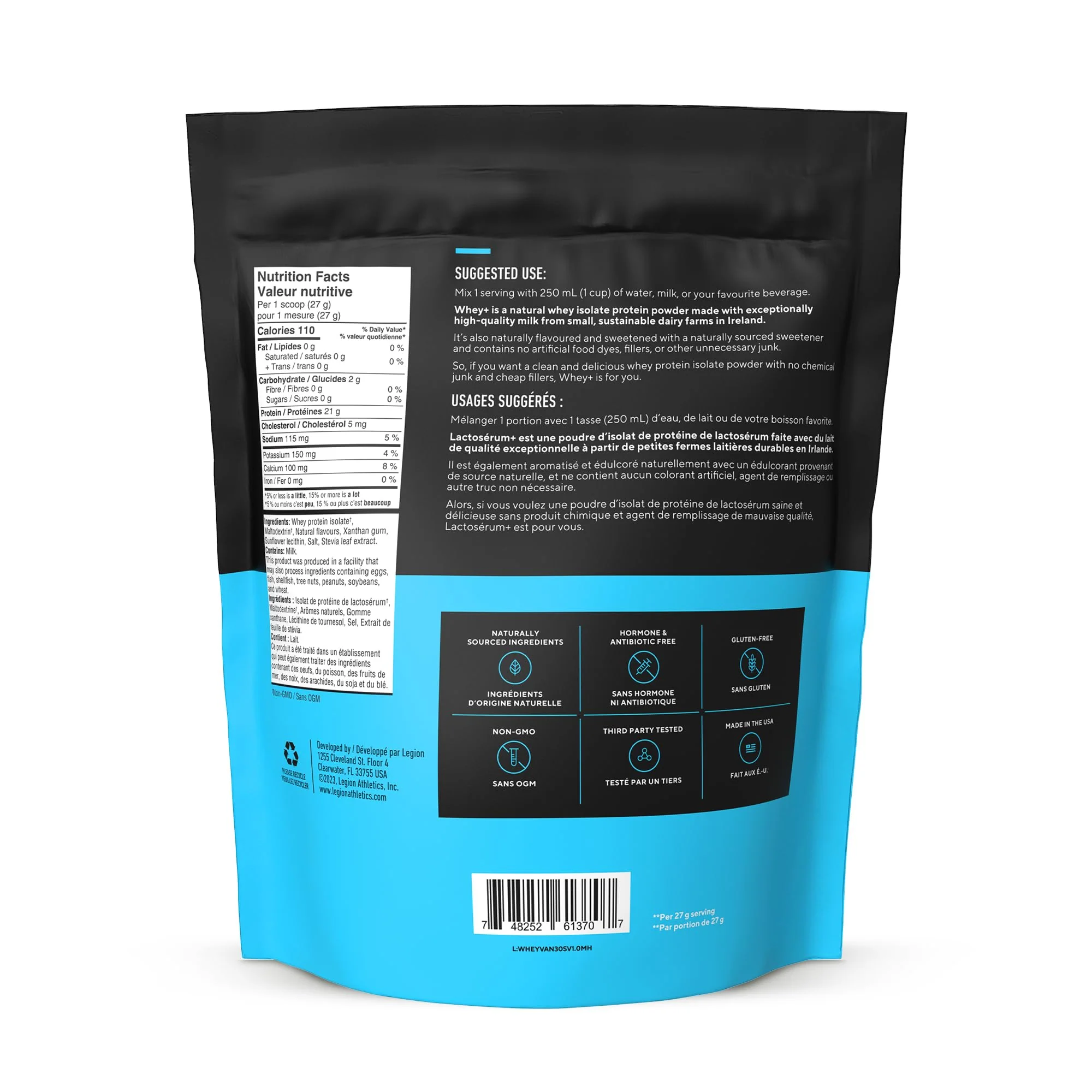 Legion – Whey+ Isolate Protein – French Vanilla – 30 Servings - Canadian Distribution - Ships Free Within Canada on Orders Above CAD $199 - Image 4