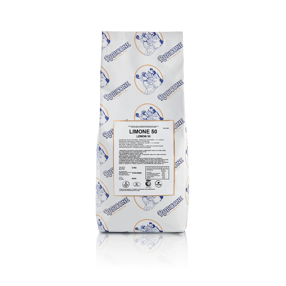 "PRE-ORDER" Lemon 50 - Gelato Bases - Fruit Bases - Cold Process - Case of 4 x 3 KG bags - Rubicone Canada - Ships Free Within Canada on Orders Above CAD $199