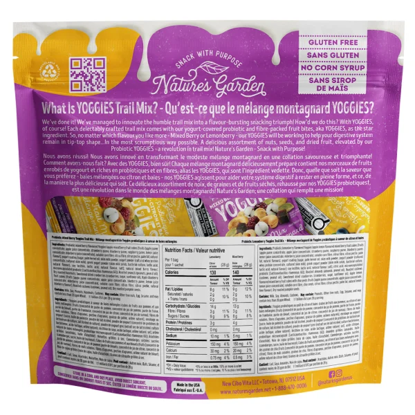 Lemon & Berry Medley Trail Mix - 96 × 28 g - Nature's Garden - Canadian Distribution - Ships Free Within Canada on Orders Above CAD $199 - Image 2