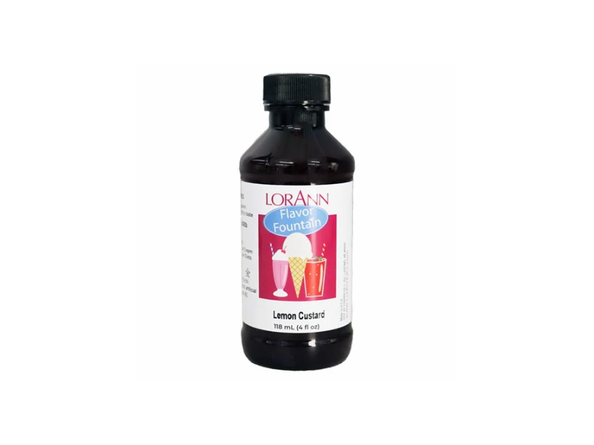 Lemon Custard Flavor Fountain - 4 oz. - 32 oz. - Ice Cream and Beverage Flavors - LorAnn Oils - Canadian Distribution - Ships Free Within Canada on Orders Above CAD $199