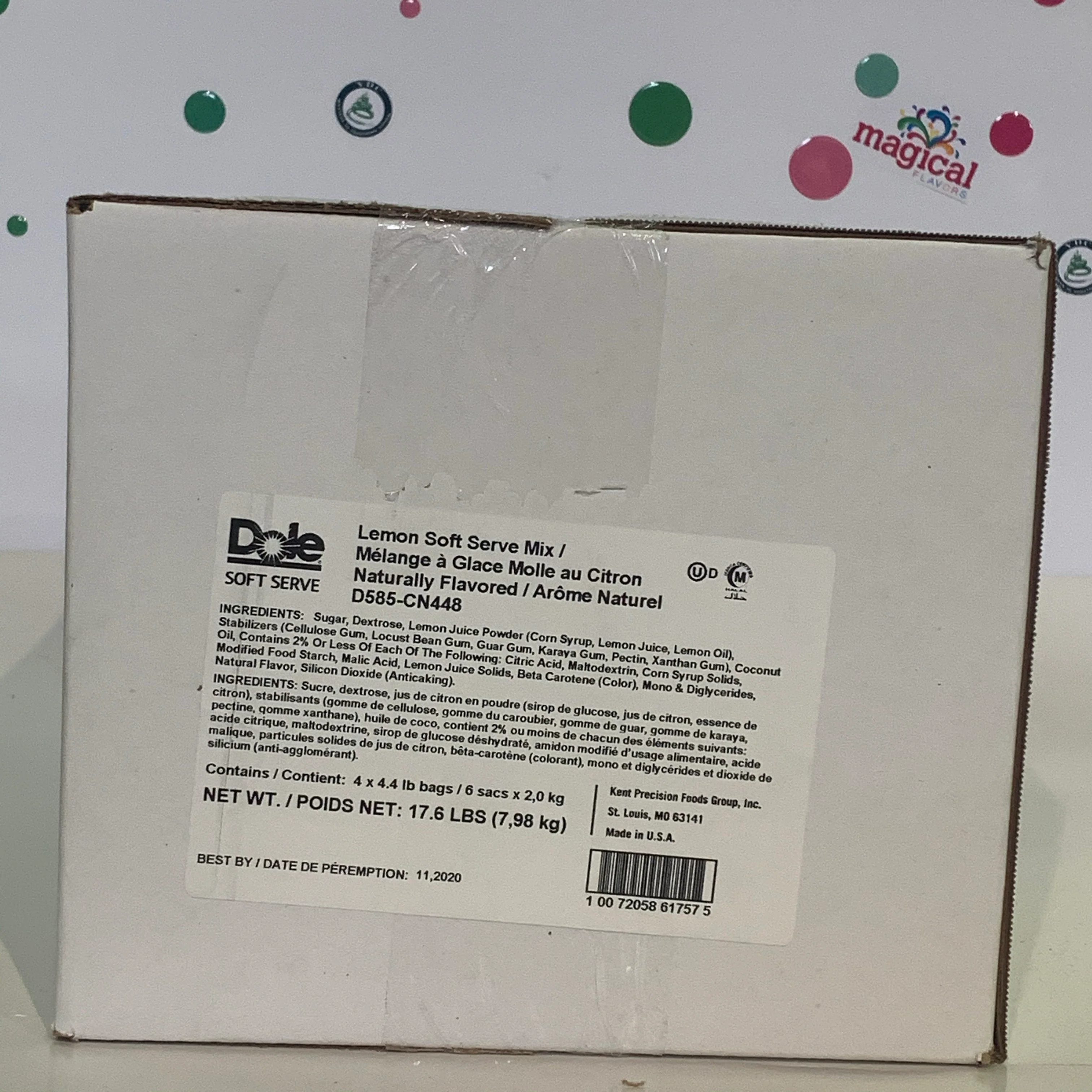 Dole Lemon Soft Serve Mix - 4.4 Lbs. Bag - Case (4 X 4.4lb Bags) - Canadian Distribution - Ships Free Within Canada on Orders Above CAD $199 - Image 3