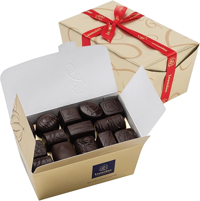 Leonidas Belgian Chocolates | (1 x 32pc 500g) | All Dark Chocolates in a Beautiful Gift Box | Imported fine Chocolate from Belgium | Canadian Distribution | Ships Free Within Canada on Orders Above CAD $199