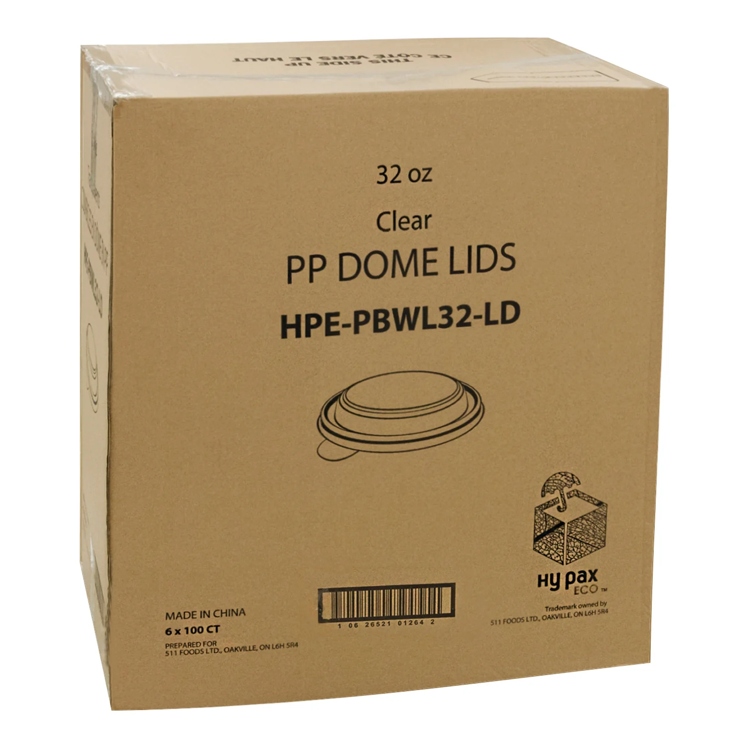 Lid Dome Eco Hypax For 32 oz. Bowl - 1 x 600 count - Hy-pax - Packaging and Accessories - Restaurant Supplies and Equipment - Canadian Distribution - Image 2