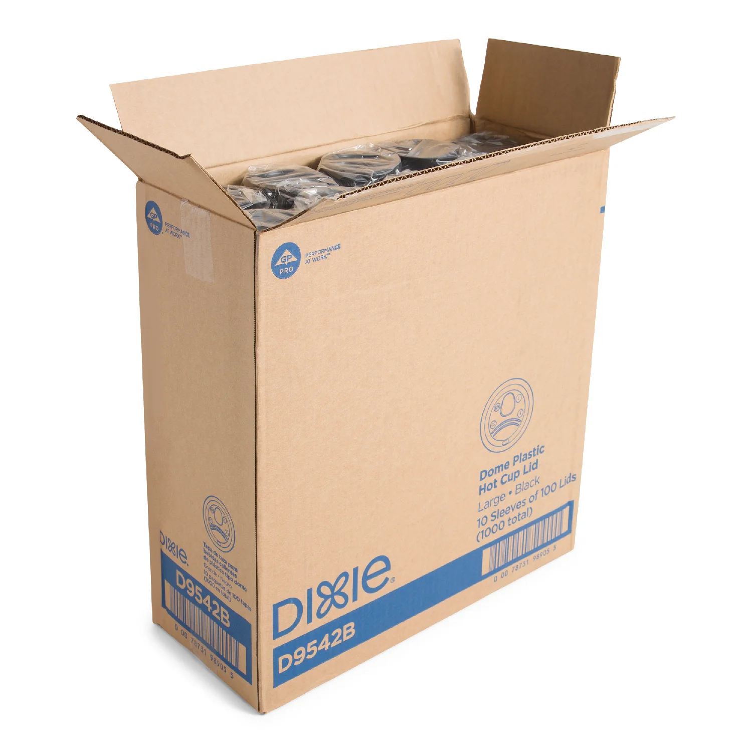 Lid Plastic Dome Black 12/16 Hot Cup - 10 x 100 count - Dixie - Packaging and Accessories - Restaurant Supplies and Equipment - Canadian Distribution - Image 4