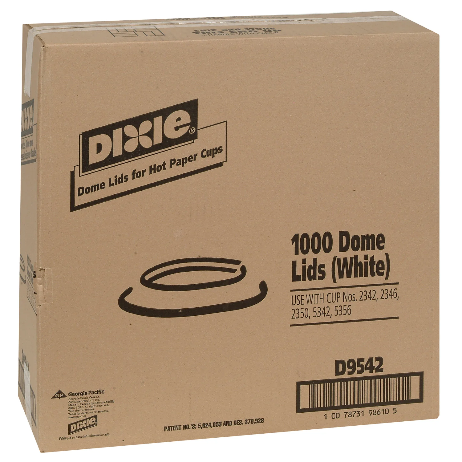 Lid Plastic Dome White 12/16 oz. Cup - 10 x 100 count - Dixie - Packaging and Accessories - Restaurant Supplies and Equipment - Canadian Distribution - Image 2
