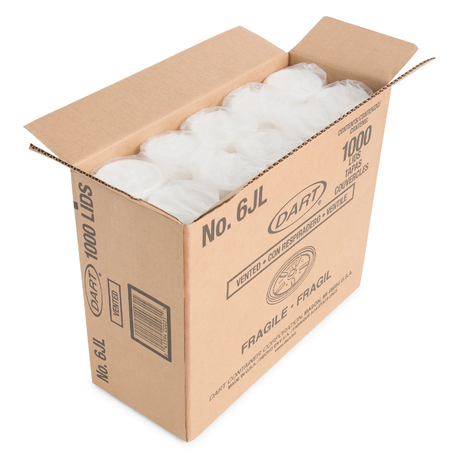 Lid Plastic Fits 4J6 / 6J6 / 3.5J6 / SY6 - 10 x 100 count - Dart Container - Packaging and Accessories - Restaurant Supplies and Equipment - Canadian Distribution - Image 3