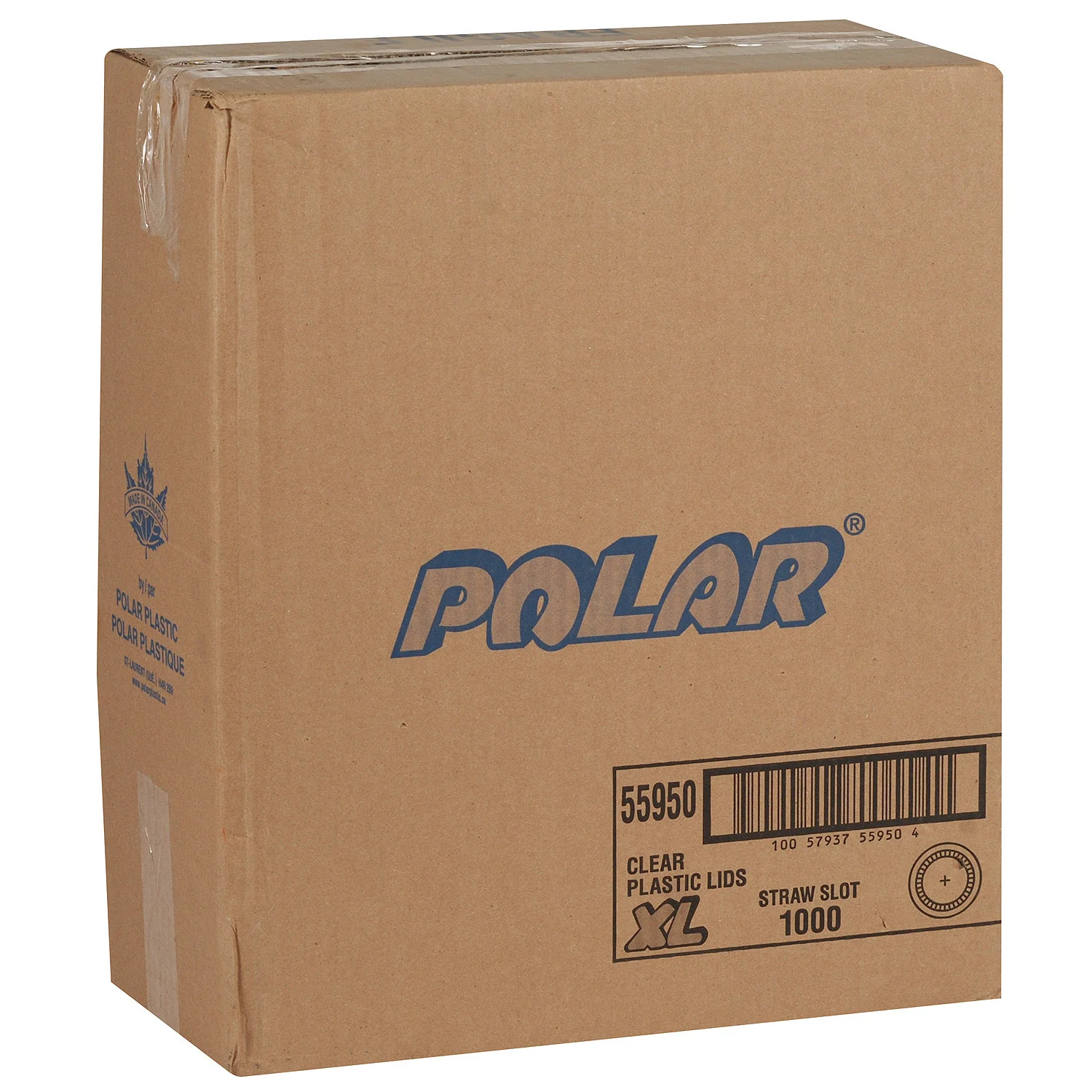 Lid Plastic Flat With Straw 16/20 oz. - 10 x 100 count - Polar - Packaging and Accessories - Restaurant Supplies and Equipment - Canadian Distribution - Image 2