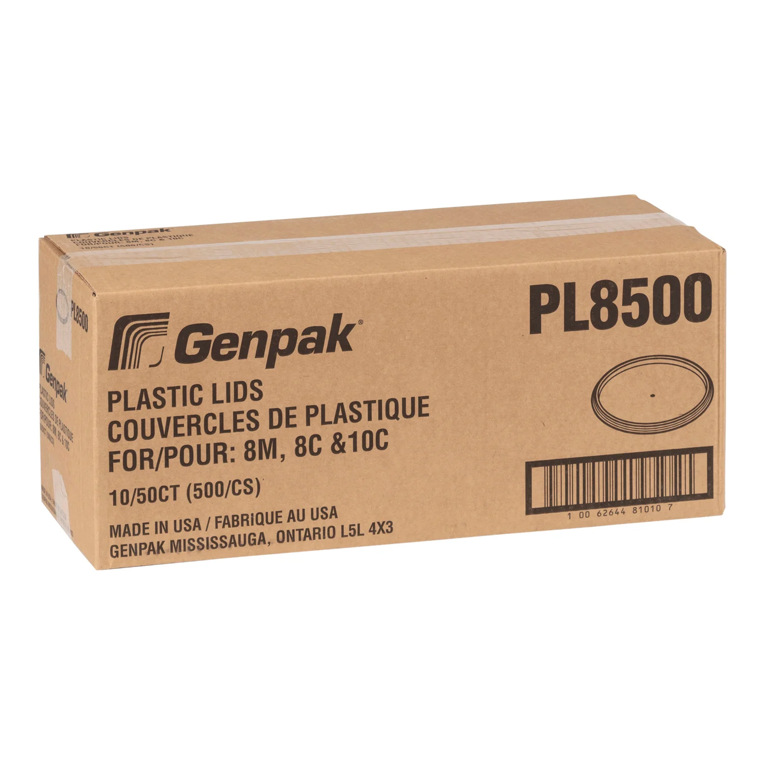 Lid Plastic For FC8C - 10 x 50 count - Genpak Corp - Packaging and Accessories - Restaurant Supplies and Equipment - Canadian Distribution - Image 2