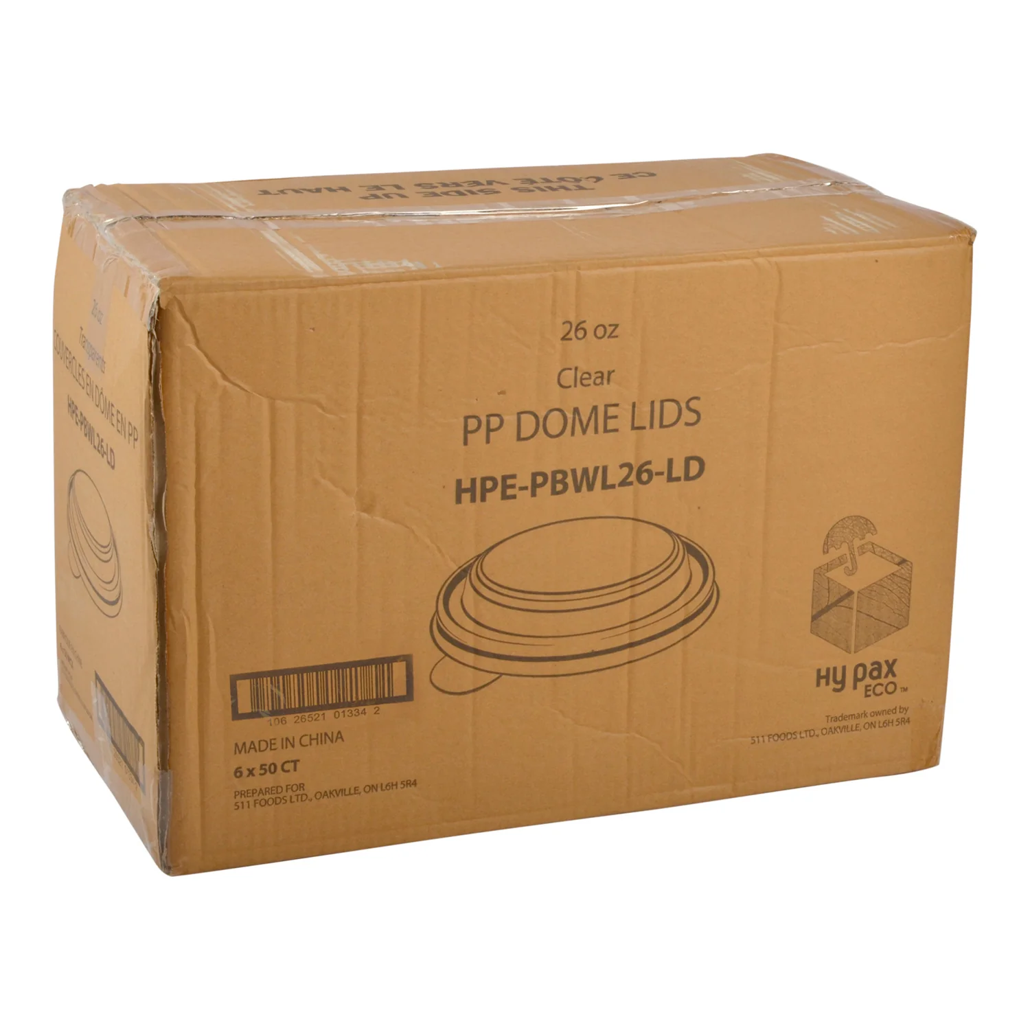 Lid Plastic For Paper Bowl 16 oz. Squat & 26 oz. - 6 x 50 count - Hy-pax - Packaging and Accessories - Restaurant Supplies and Equipment - Canadian Distribution - Image 2
