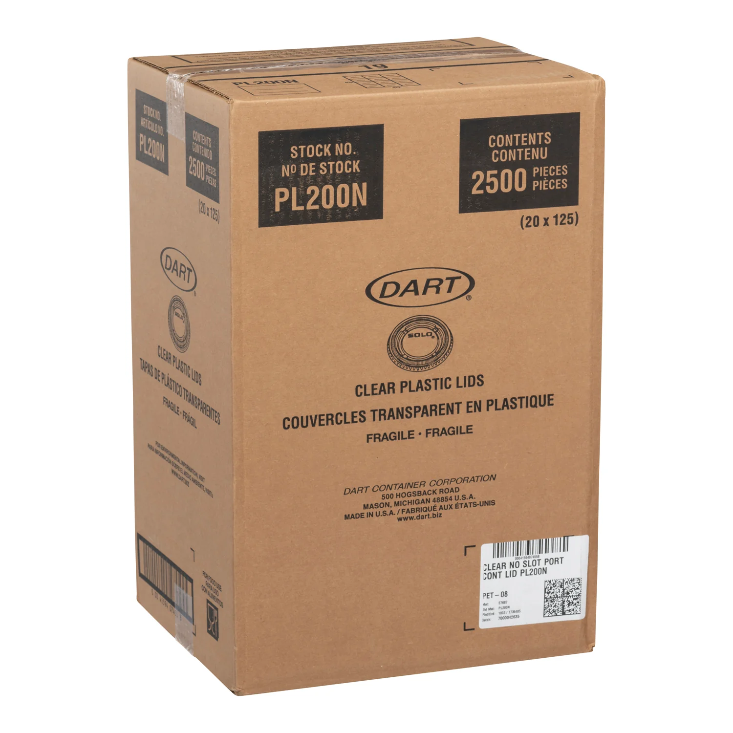 Lid Plastic Medium Portion 2 oz. - 20 x 125 count - Dart Container - Packaging and Accessories - Restaurant Supplies and Equipment - Canadian Distribution - Image 2