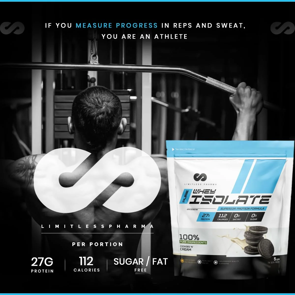 Limitless Pharma – Pure Whey Isolate – Chocolate Peanut Butter Cup – 5 lb - Canadian Distribution - Ships Free Within Canada on Orders Above CAD $199 - Image 4