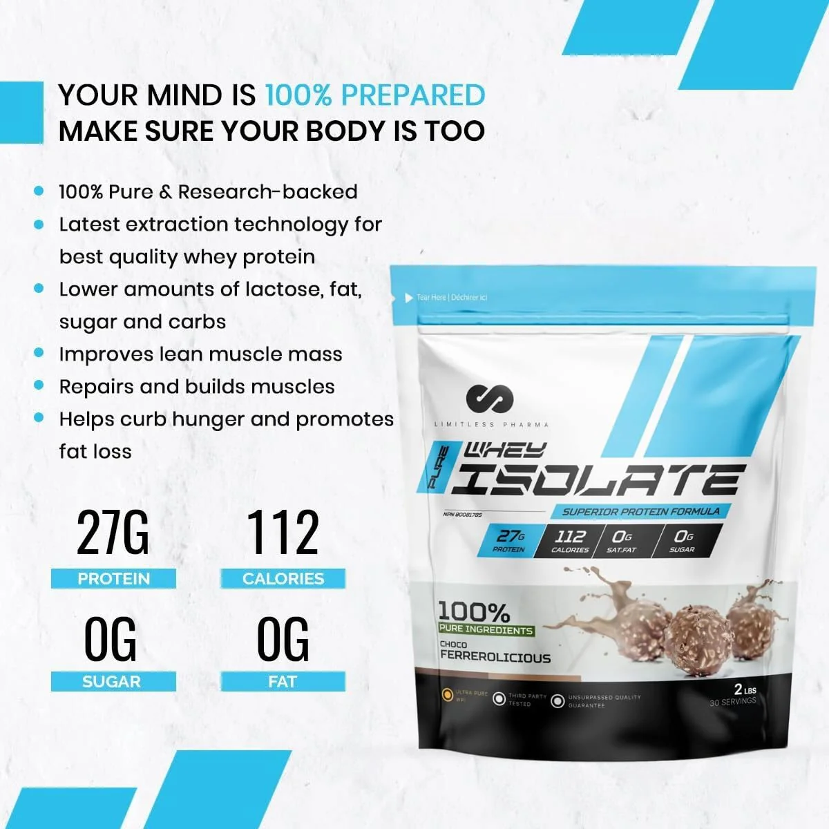 Limitless Pharma – Pure Whey Isolate – Chocolate Peanut Butter Cup – 5 lb - Canadian Distribution - Ships Free Within Canada on Orders Above CAD $199 - Image 6