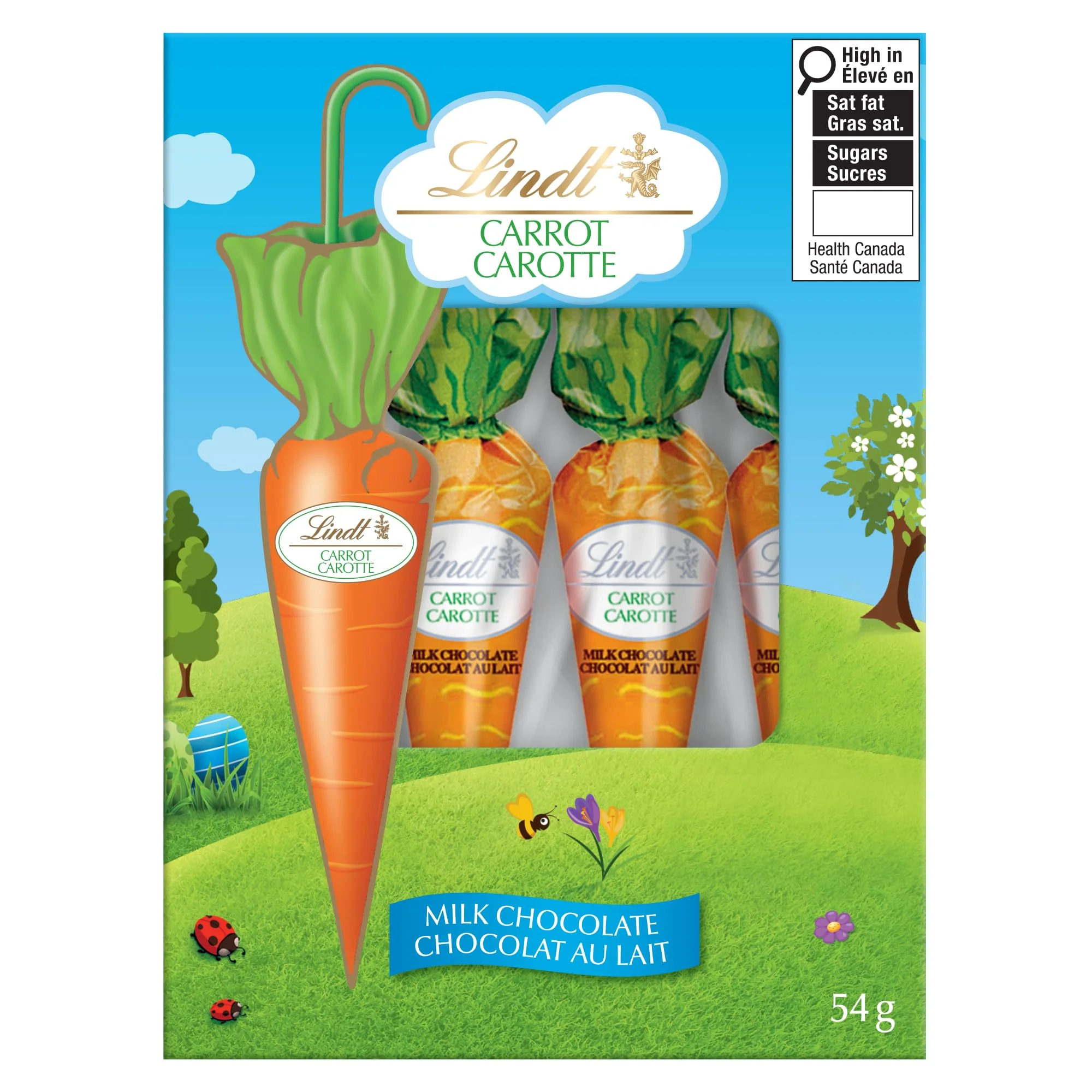 Lindt Milk Chocolate Carrots 54g – Easter Treats for Children - Canadian Distribution - Ships Free Within Canada on Orders Above CAD $199 - Image 2