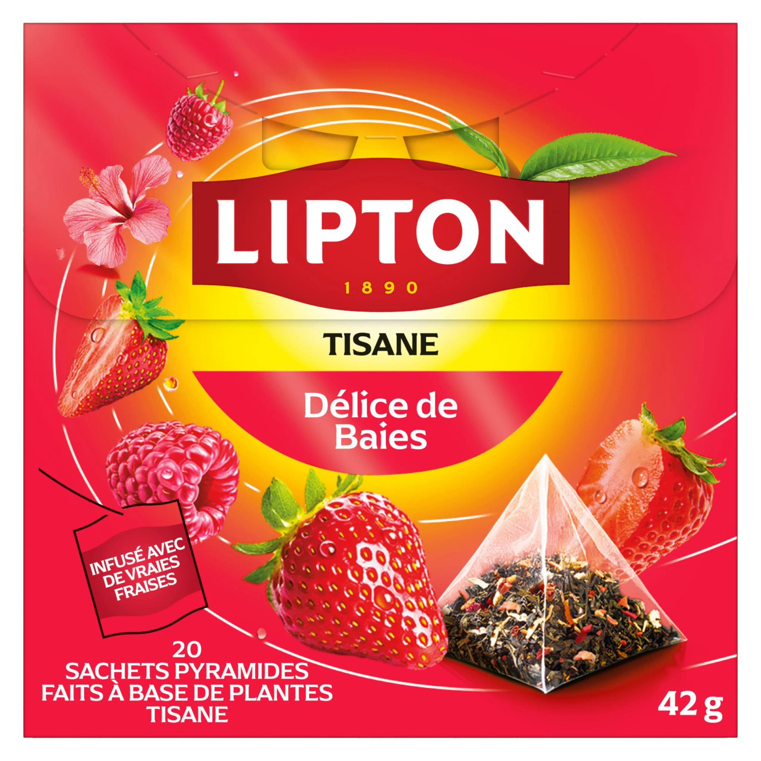 Lipton Berry Bliss Herbal Tea Pyramids – 20 Tea Bags (4-Pack) - Canadian Distribution - Ships Free Within Canada on Orders Above CAD $199 - Image 2