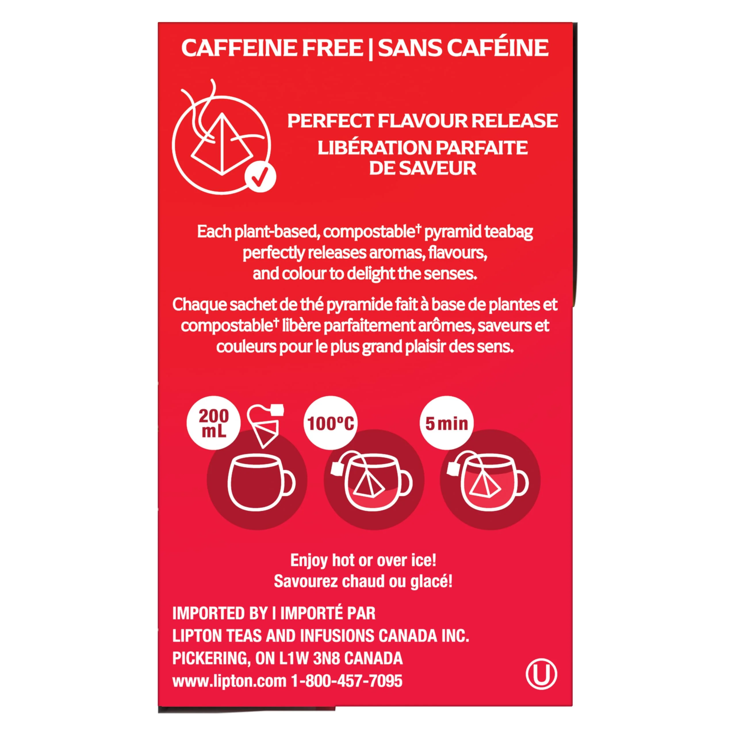 Lipton Berry Bliss Herbal Tea Pyramids – 20 Tea Bags (4-Pack) - Canadian Distribution - Ships Free Within Canada on Orders Above CAD $199 - Image 3