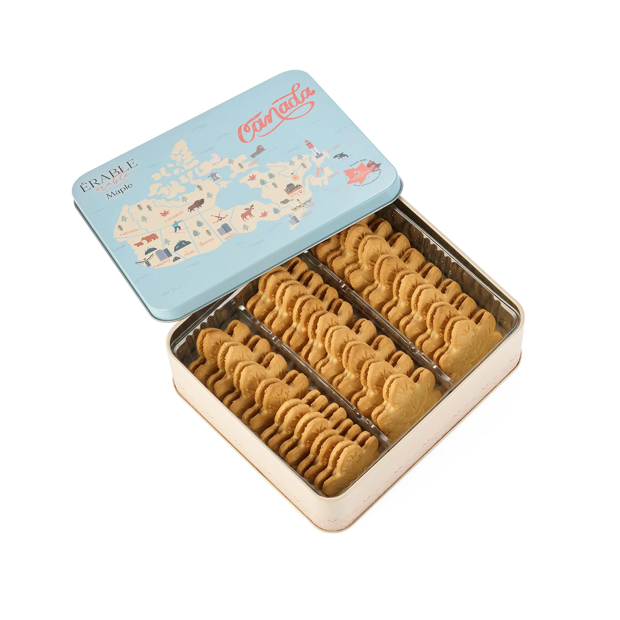 Little Quebec Sugar Shack – Maple Cookies – Traditional – 24 Count – Collectible Tin - Canadian Distribution - Ships Free Within Canada on Orders Above CAD $199