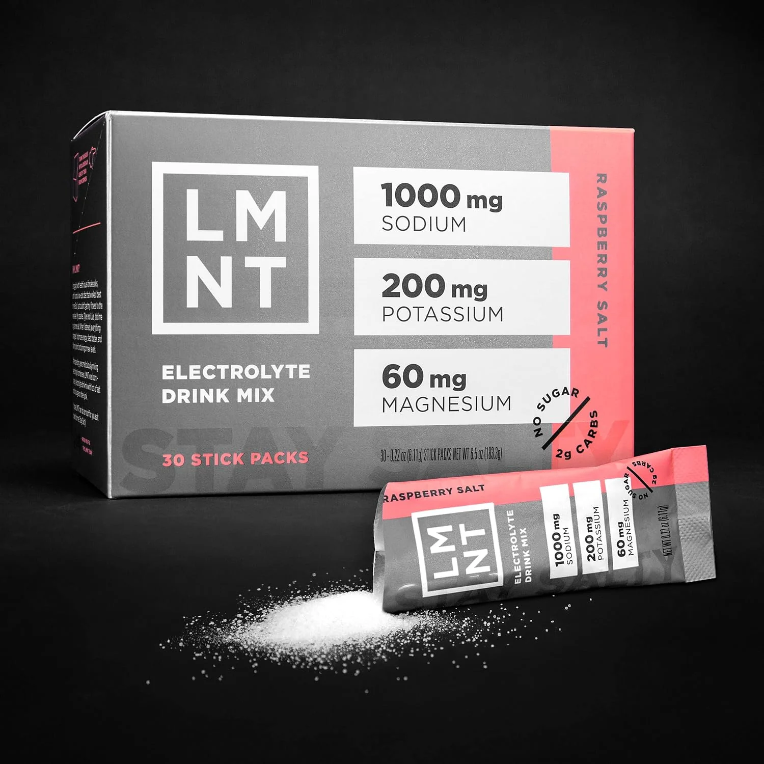 LMNT – Electrolytes – Raspberry Salt – 30 Pack – Ships Free Within Canada on Orders Above CAD $199 - Image 3