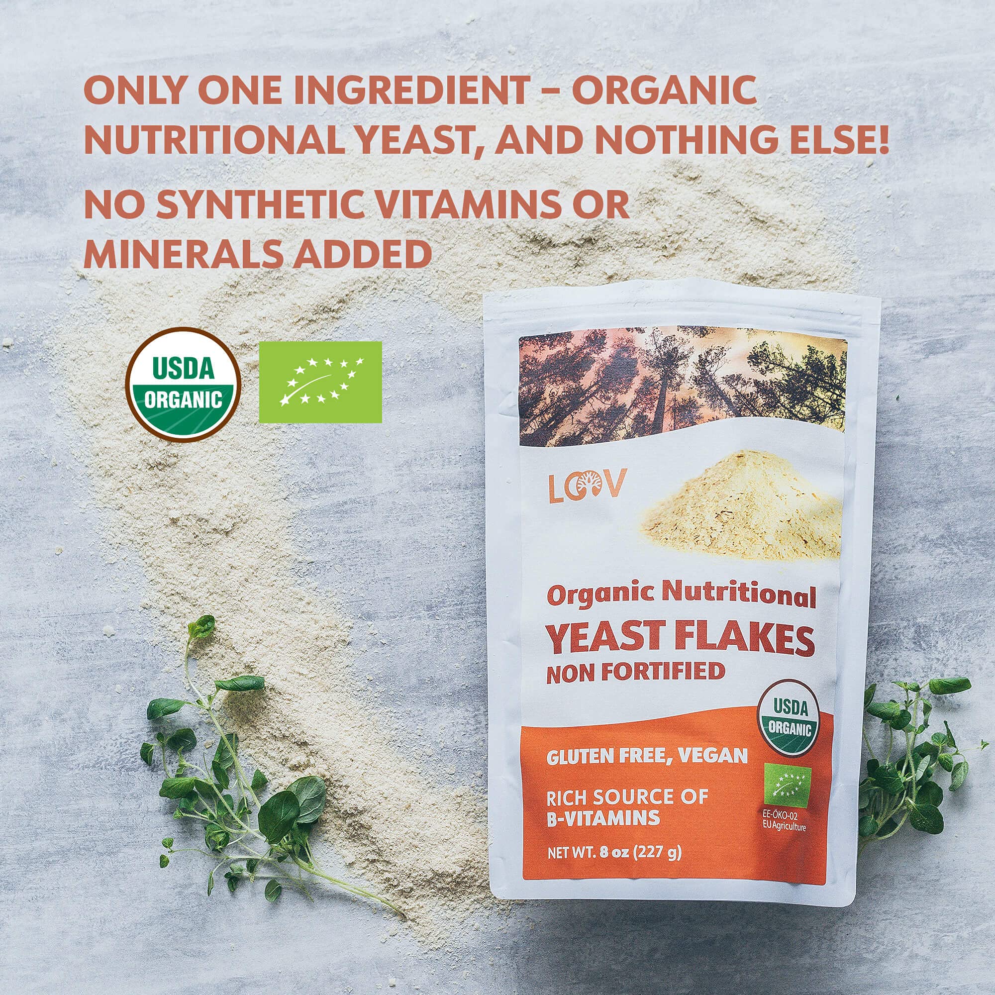 LOOV – Organic Nutritional Yeast Flakes – Unfortified – 227g - Canadian Distribution - Ships Free Within Canada on Orders Above CAD $199 - Image 4