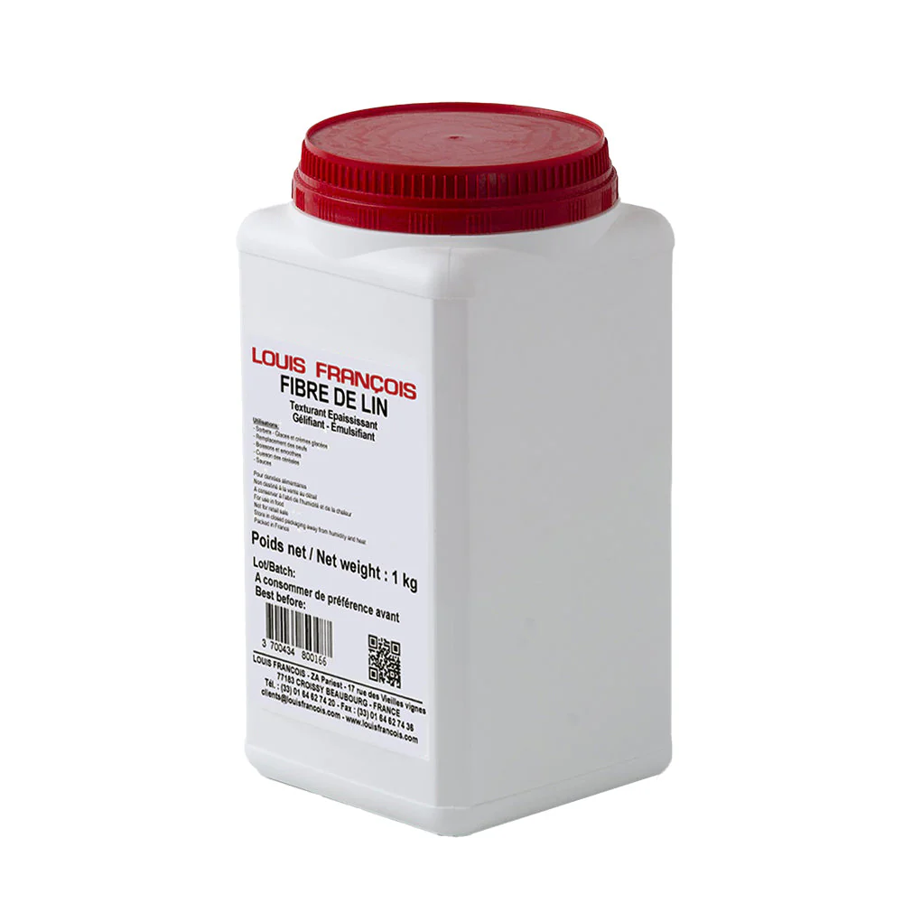 LOUIS FRANCOIS Flax Fibre – Natural Thickener and Binder for Versatile Use, 1kg - Canadian Distribution - Ships Free Within Canada on Orders Above CAD $199