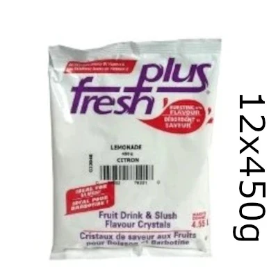 Fresh Plus Lemonade Drink Crystals - Drink and Slush Mix - Lynch - Case ( 12 x 450 grams) - Ships Free Within Canada on Orders Above CAD $199 - Image 3