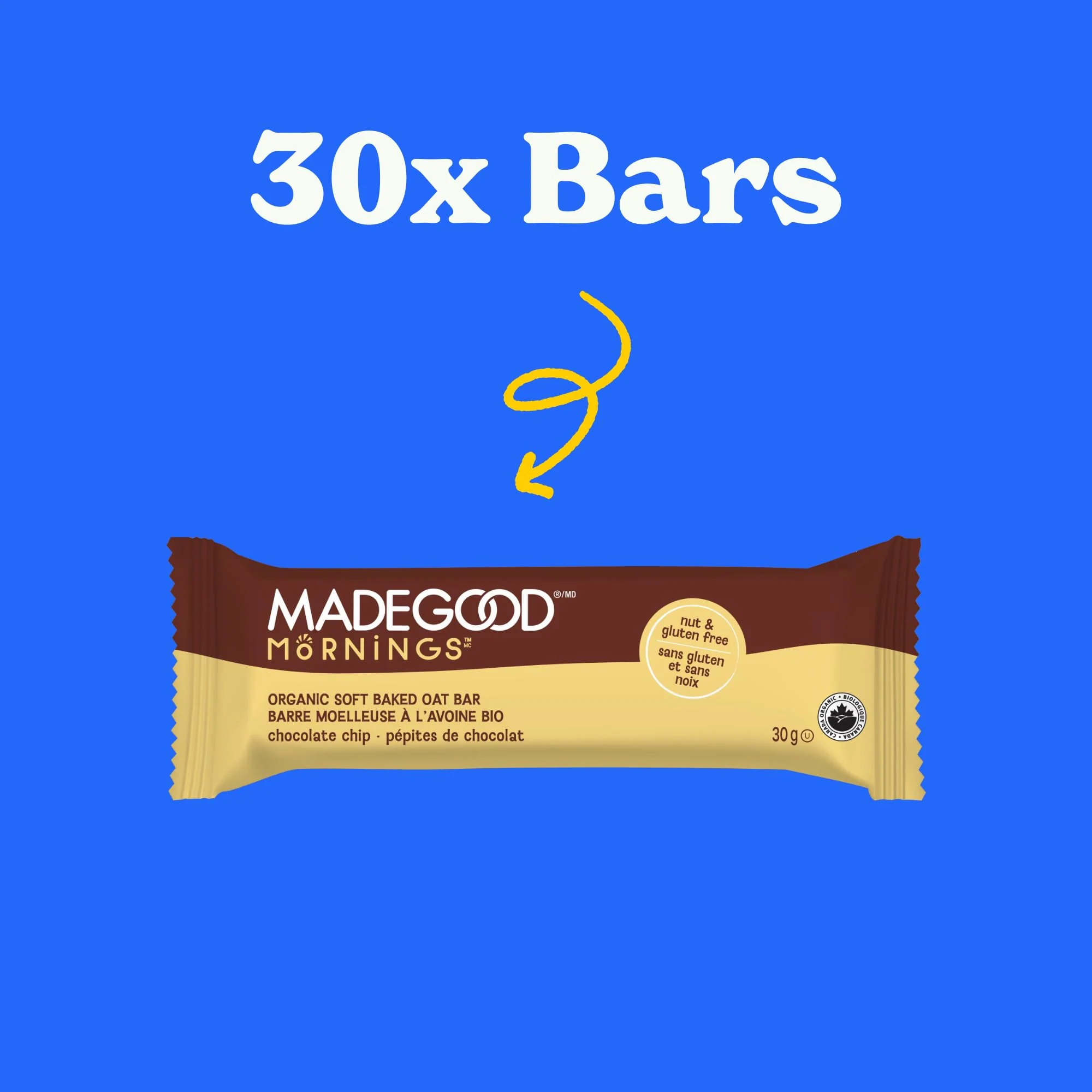 MadeGood – Mornings Soft-Baked Breakfast Bars – Chocolate Chip – 30 Pack - Canadian Distribution - Ships Free Within Canada on Orders Above CAD $199 - Image 5