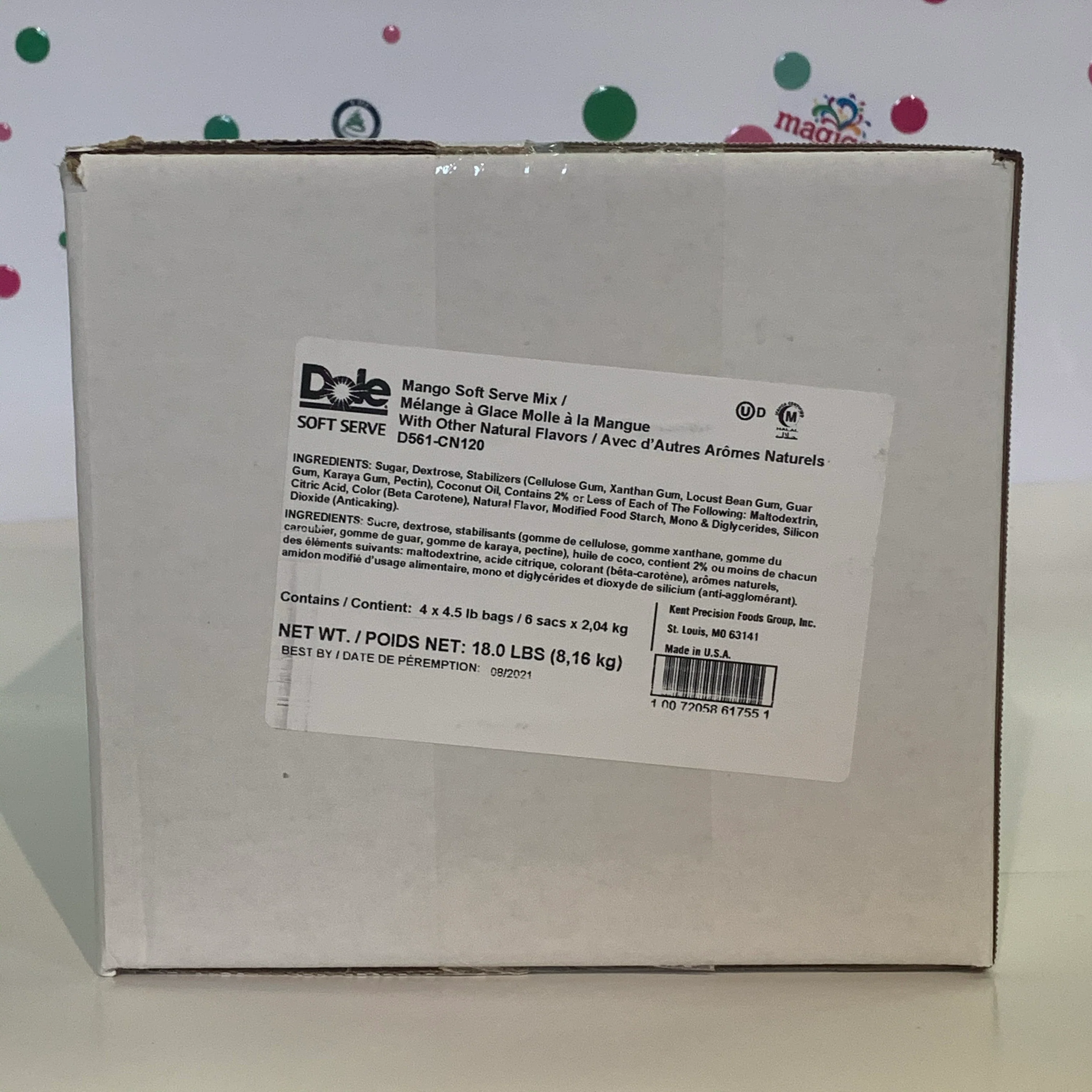 Dole Mango Soft Serve Mix - 4.4 Lbs. Bag - Case (4 X 4.4lb Bags) - Canadian Distribution - Ships Free Within Canada on Orders Above CAD $199 - Image 5
