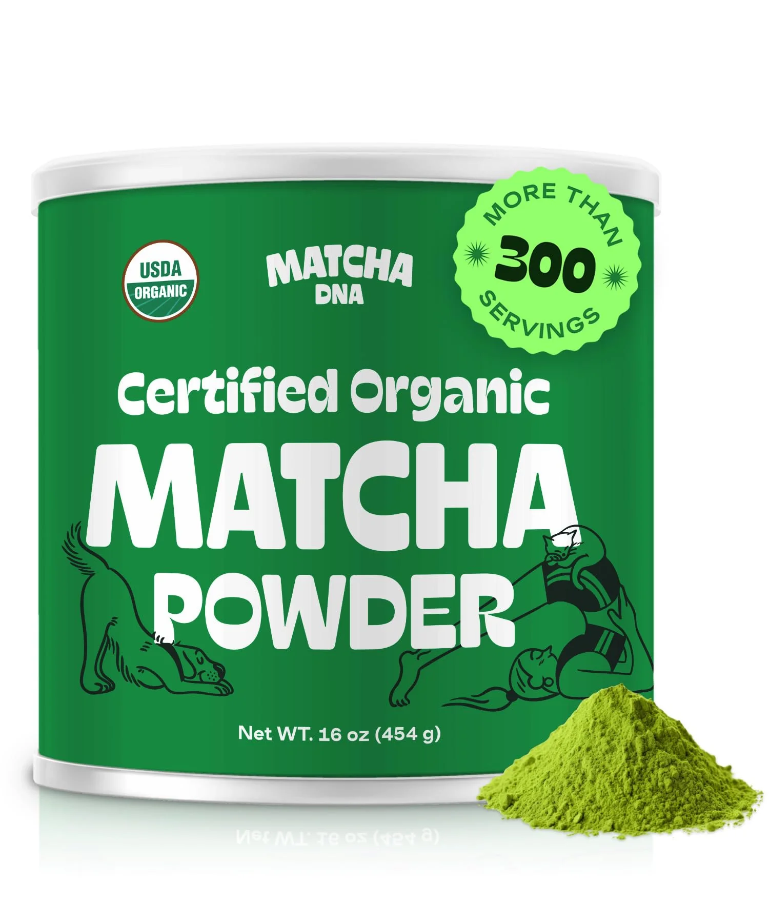 MATCHA DNA - Certified Organic Matcha Green Tea Powder - 454g (16 oz) - Canadian Distribution - Ships Free Within Canada on Orders Above CAD $199