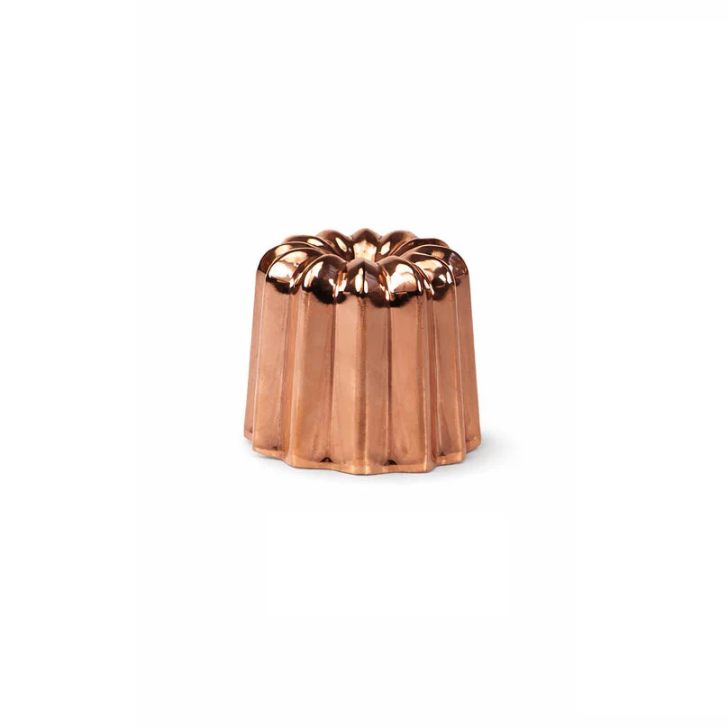MATFER BOURGEAT Copper Cannelé (Canele) Mould, Tinned Interior – Small 3.5 cm - Canadian Distribution - Ships Free Within Canada on Orders Above CAD $199