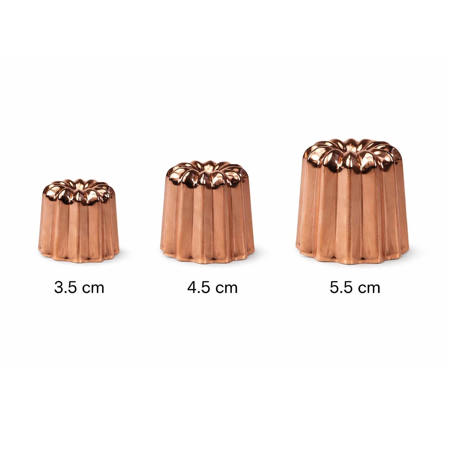 MATFER BOURGEAT Copper Cannelé (Canele) Mould, Tinned Interior – Small 3.5 cm - Canadian Distribution - Ships Free Within Canada on Orders Above CAD $199 - Image 2