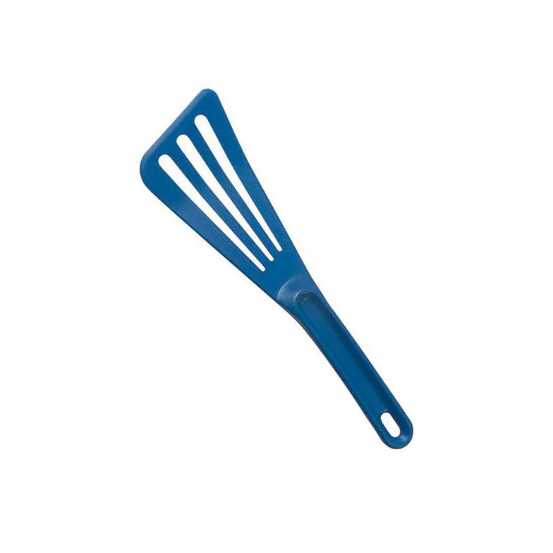 MATFER BOURGEAT Exoglass High-Temperature Pelton Slotted Spatula, 12" — Blue - Canadian Distribution - Ships Free Within Canada on Orders Above CAD $199