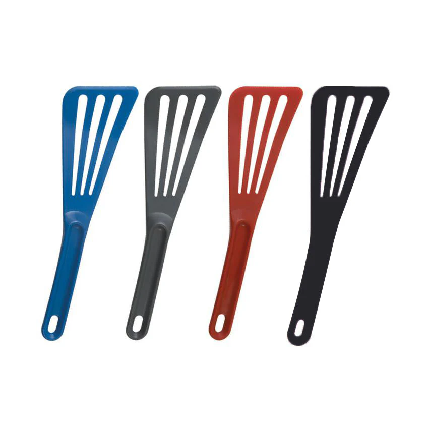 MATFER BOURGEAT Exoglass High-Temperature Pelton Slotted Spatula, 12" — Grey - Canadian Distribution - Ships Free Within Canada on Orders Above CAD $199 - Image 2