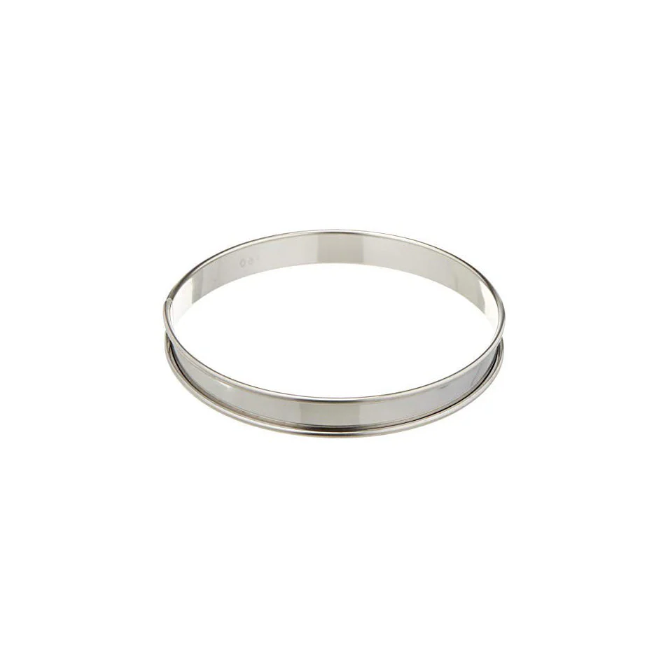 MATFER BOURGEAT Stainless Steel Pastry Tart Ring with Rolled Edges, 6 1/4" - Canadian Distribution - Ships Free Within Canada on Orders Above CAD $199