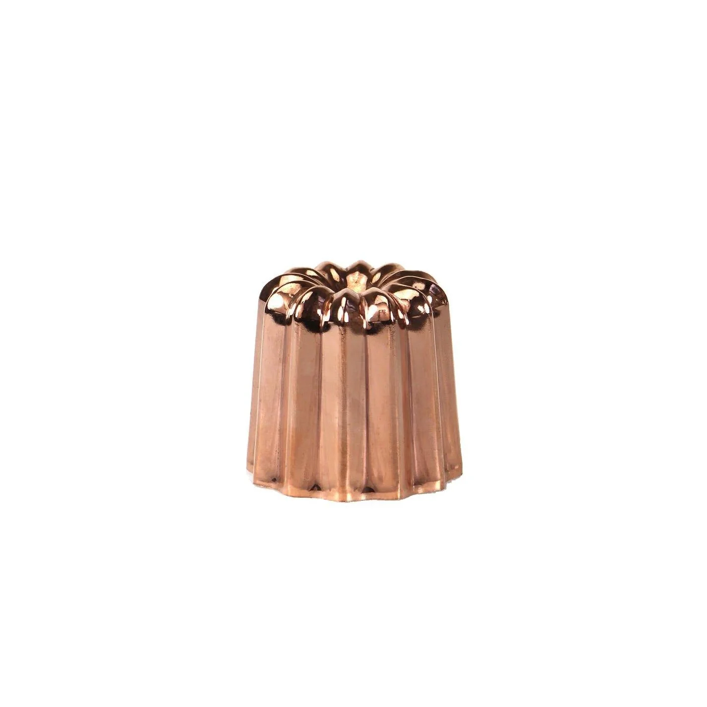 MATFER Copper Canele Mould with Tinned Interior, 4.5cm - Set of 6 - Canadian Distribution