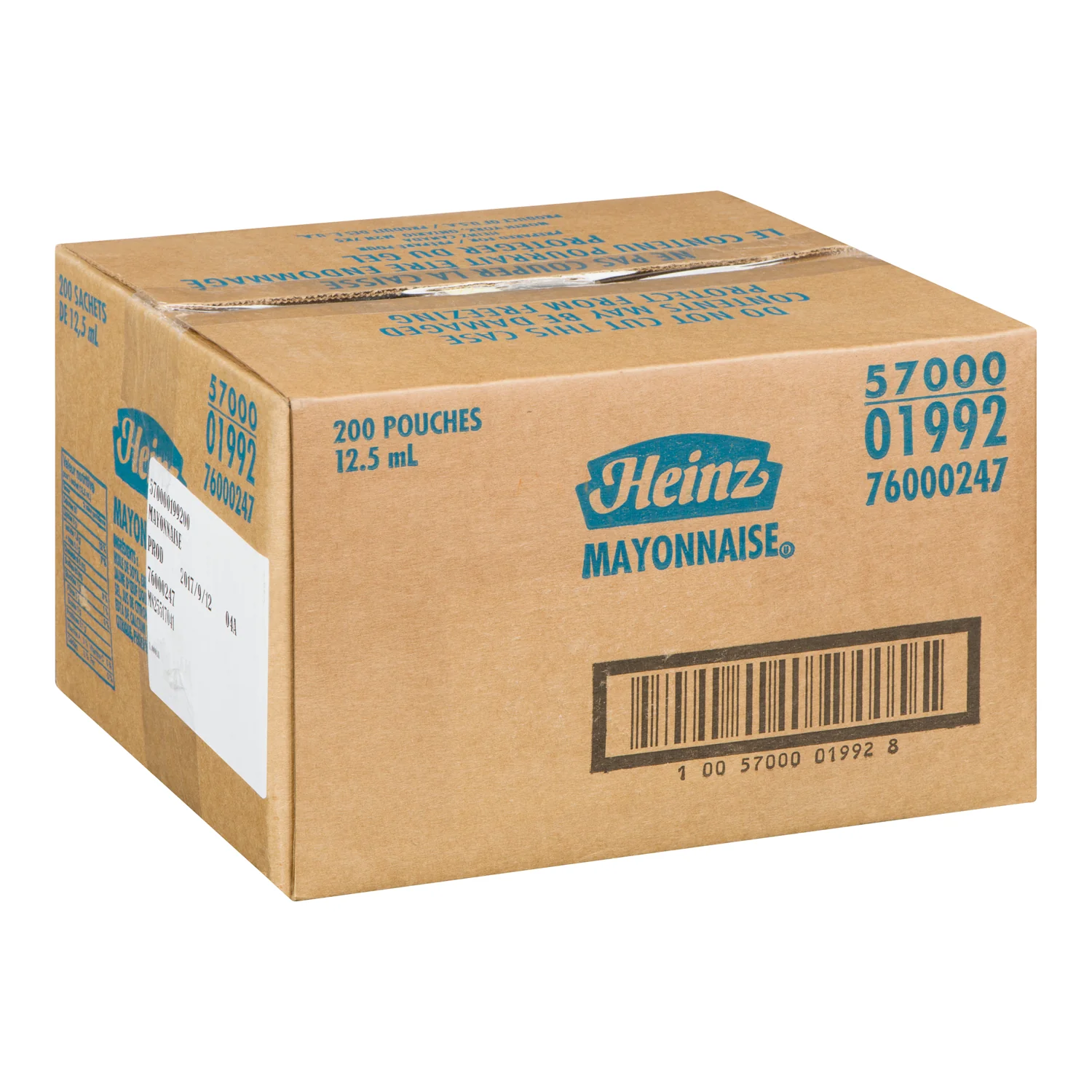 Mayonnaise Individual - 200 x 12.5 g - Heinz - Restaurant and Foodservice Ingredients - Canadian Distribution - Ships Free Within Canada on Orders Above CAD $199 - Image 2