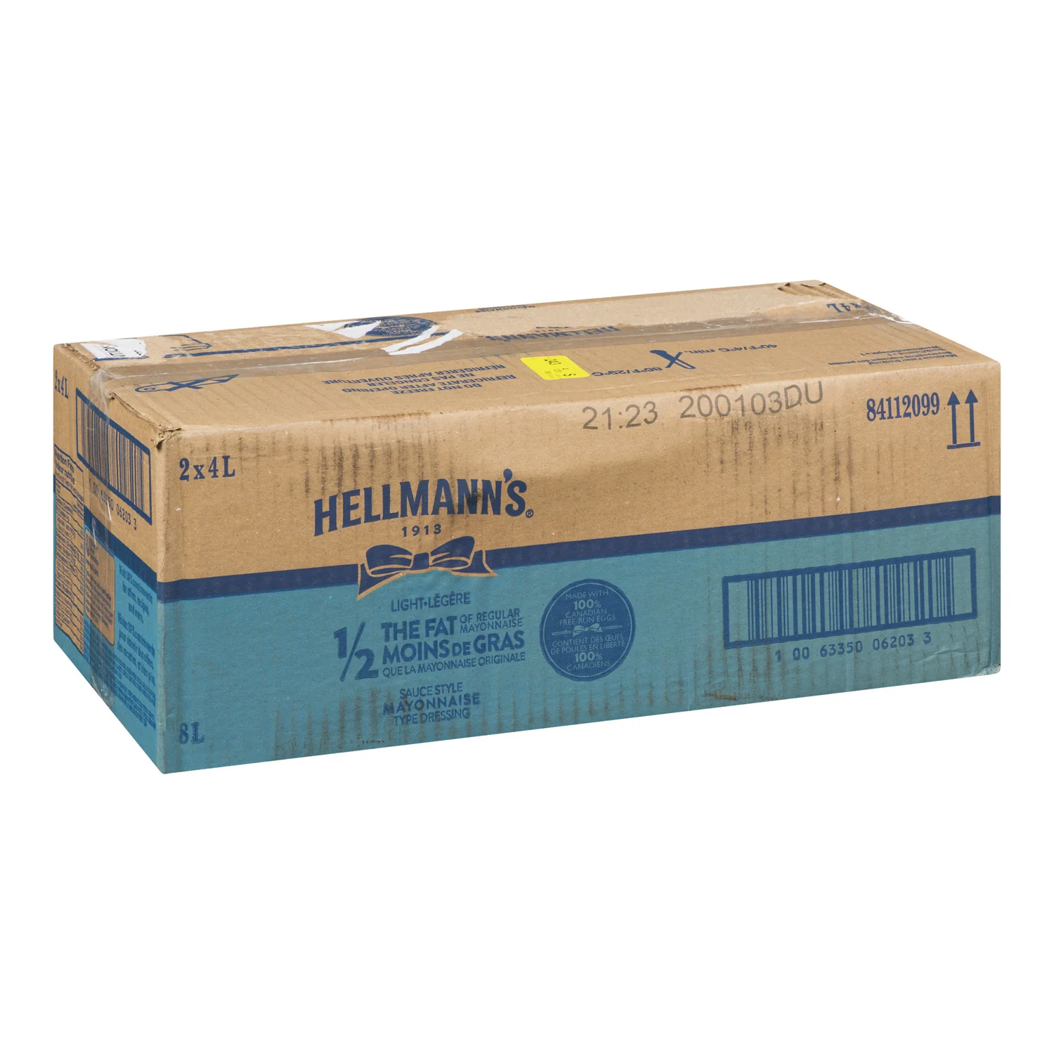 Mayonnaise Light 1/2 Fat Gluten-Free - 2 x 4 L - Hellmans - Restaurant and Foodservice Ingredients - Canadian Distribution - Ships Free Within Canada on Orders Above CAD $199 - Image 2