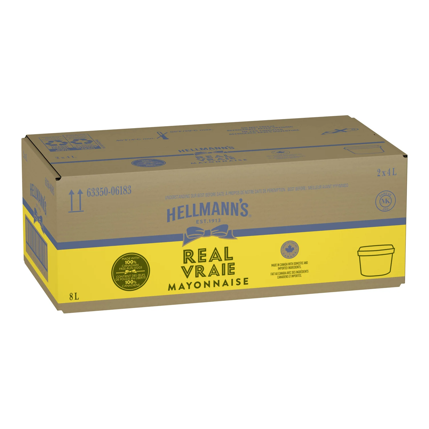 Mayonnaise Real Gluten-Free - 2 x 4 L - Hellmans - Restaurant and Foodservice Ingredients - Canadian Distribution - Ships Free Within Canada on Orders Above CAD $199 - Image 2