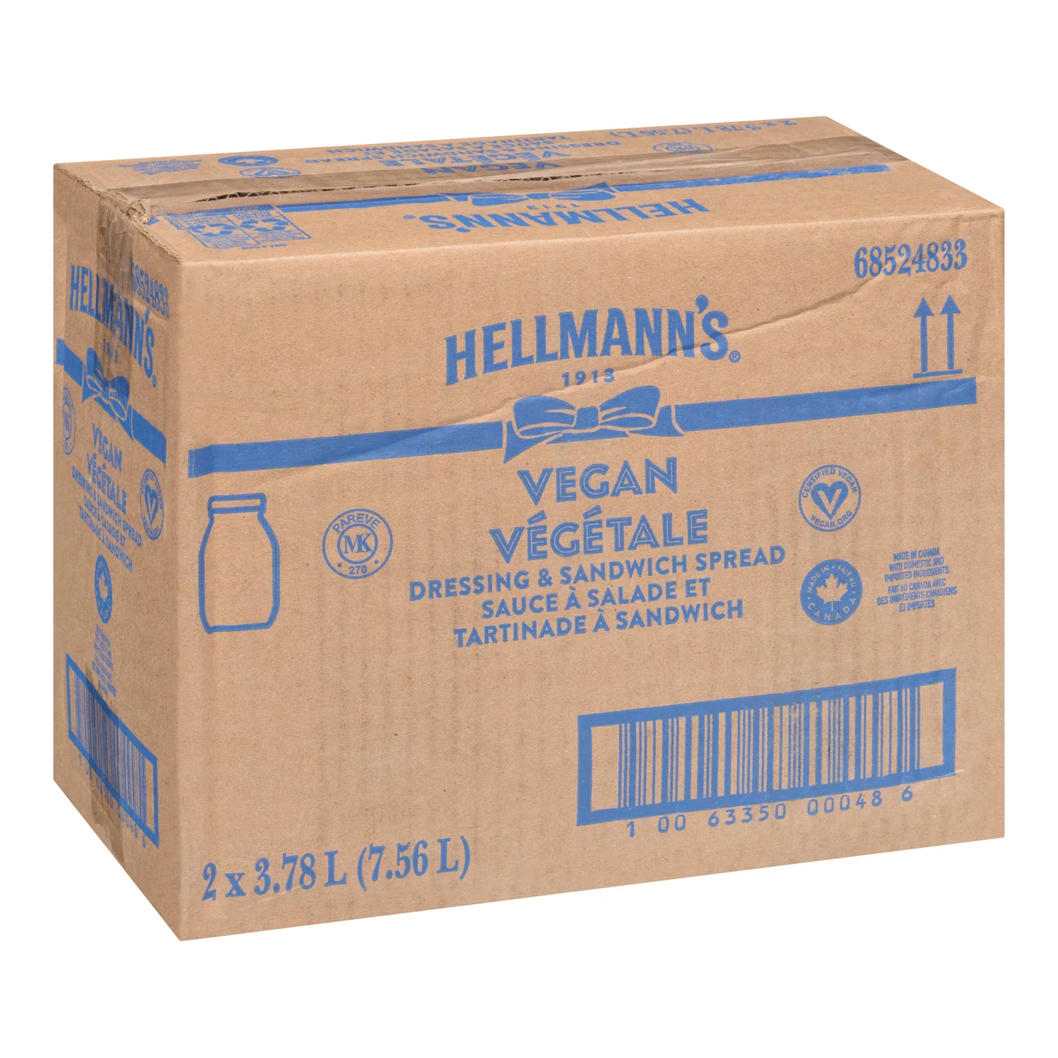 Mayonnaise Vegan - 2 x 3.78 L - Hellmans - Restaurant and Foodservice Ingredients - Canadian Distribution - Ships Free Within Canada on Orders Above CAD $199 - Image 2