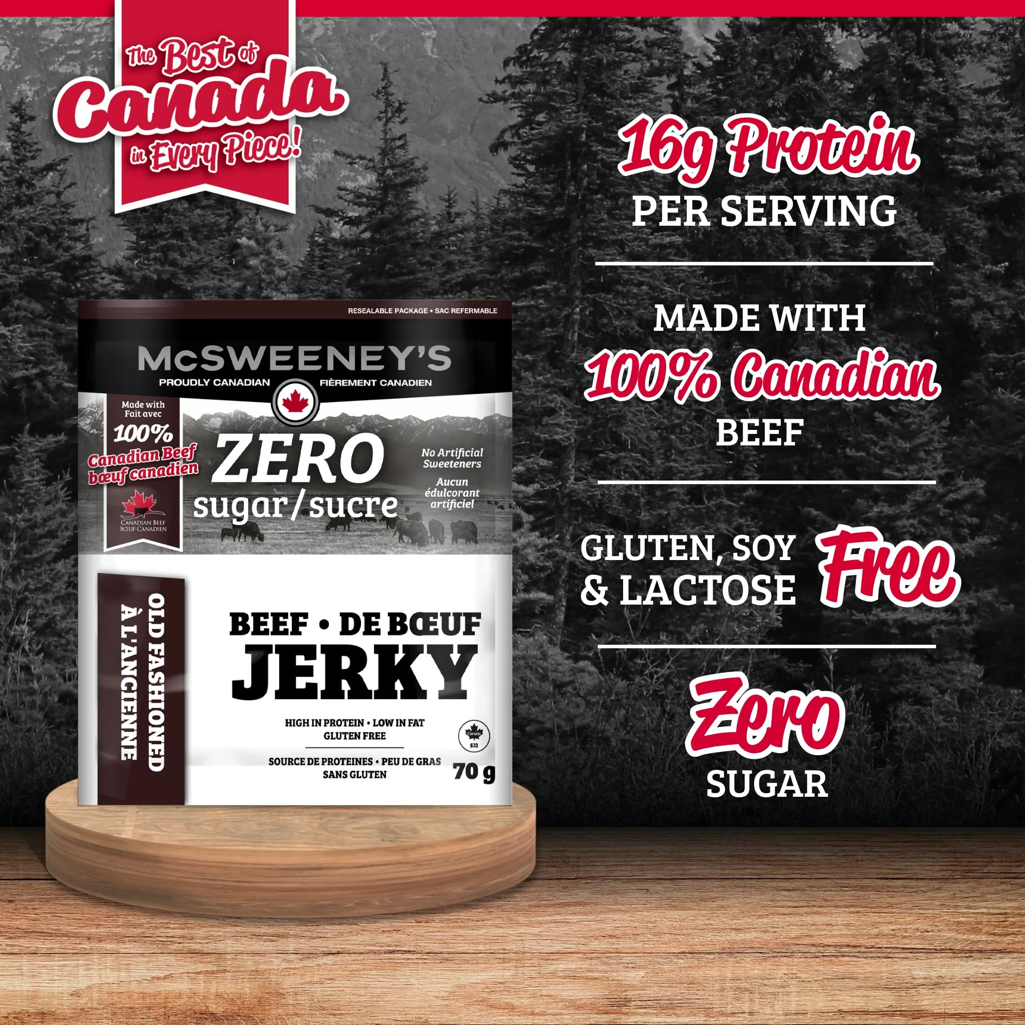 McSweeney's – Old Fashioned Beef Jerky ZERO Sugar – Sugar Free, Gluten Free, Keto – 70g x 12 - Canadian Distribution - Ships Free Within Canada on Orders Above CAD $199 - Image 5