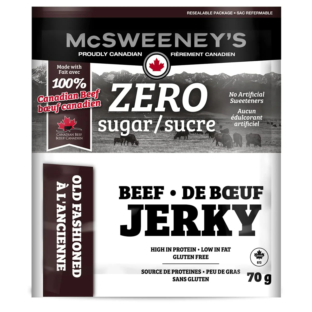 McSweeney's – Old Fashioned Beef Jerky ZERO Sugar – Sugar Free, Gluten Free, Keto – 70g x 12 - Canadian Distribution - Ships Free Within Canada on Orders Above CAD $199 - Image 7