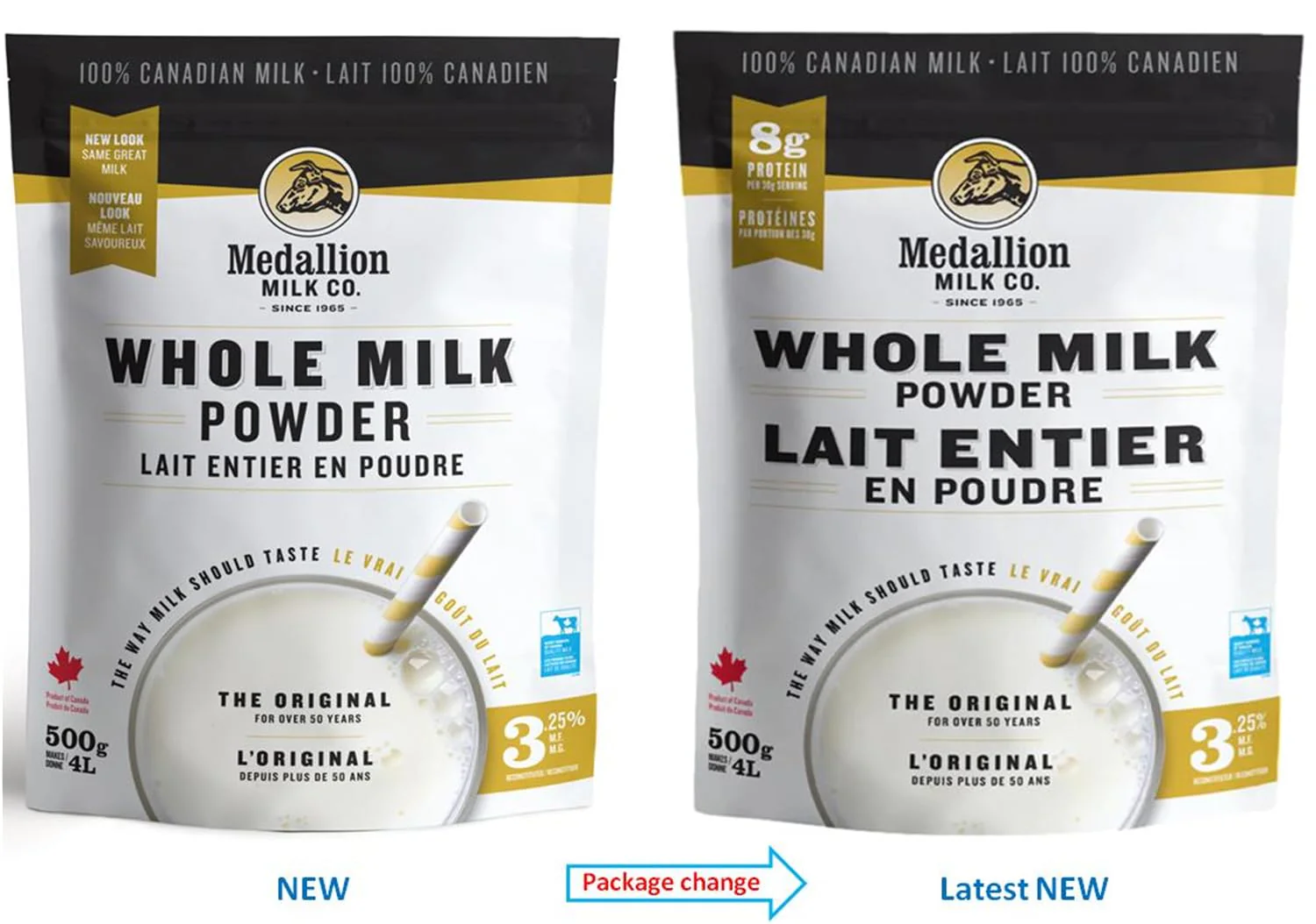 Medallion Whole Milk Powder 500g – Canadian Dairy, Antibiotic-Free, No rbST or rBGH - Canadian Distribution - Ships Free Within Canada on Orders Above CAD $199 - Image 9