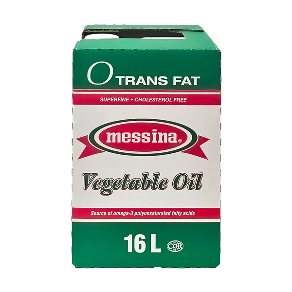 Messina Vegetable Oil - 4 x 16 L - Grocery and Food Items - Canadian Distribution - Ships Free Within Canada on Orders Above CAD $199