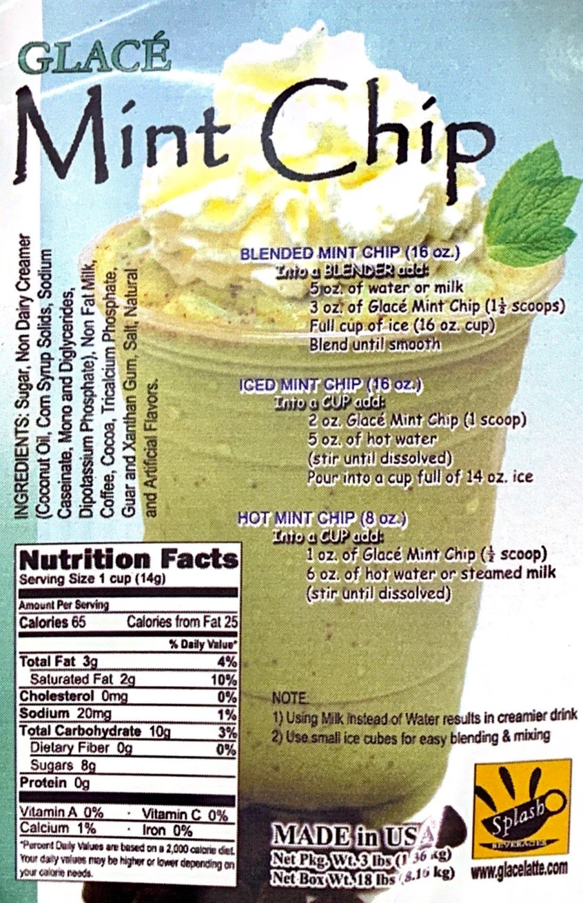 Mint Chip 4 in 1 Bubble Tea / Latte and Frappe Mix - Ships Free Within Canada on Orders Above CAD $199 - Image 2