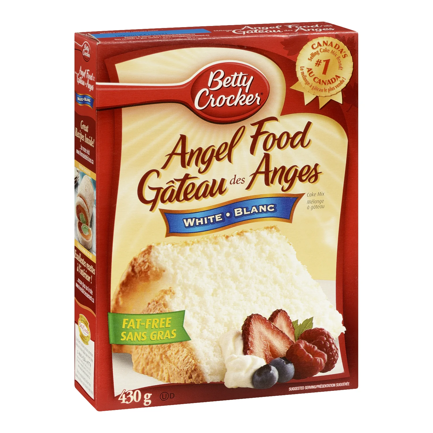 Mix Cake Angel Food - 36 x 12 g - Betty Crocker - Baking Mixes and Ingredients - Canadian Distribution - Ships Free Within Canada on Orders Above CAD $199