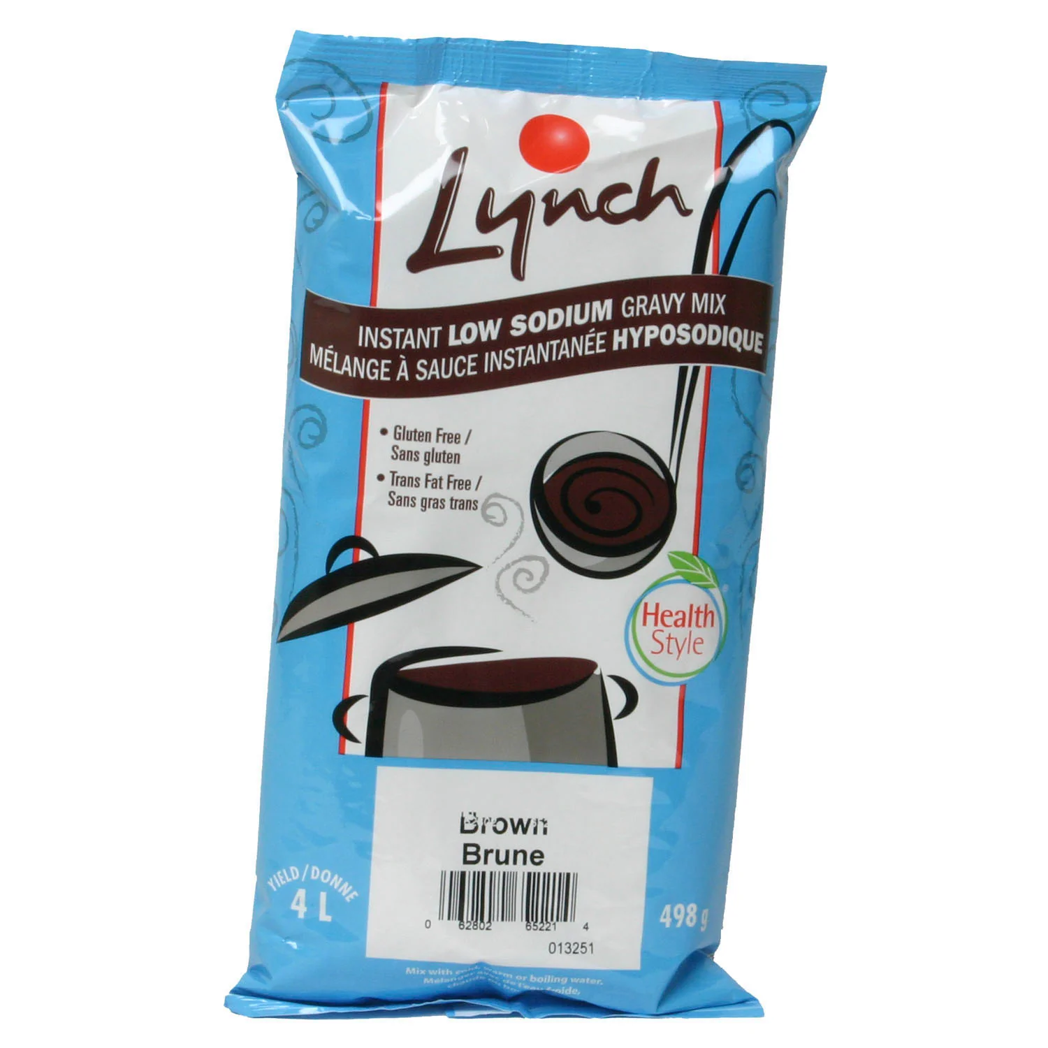 Mix Gravy Brown Low-Sodium Instant - 8 x 498 g - Health Style - Restaurant and Foodservice Ingredients - Canadian Distribution - Ships Free Within Canada on Orders Above CAD $199