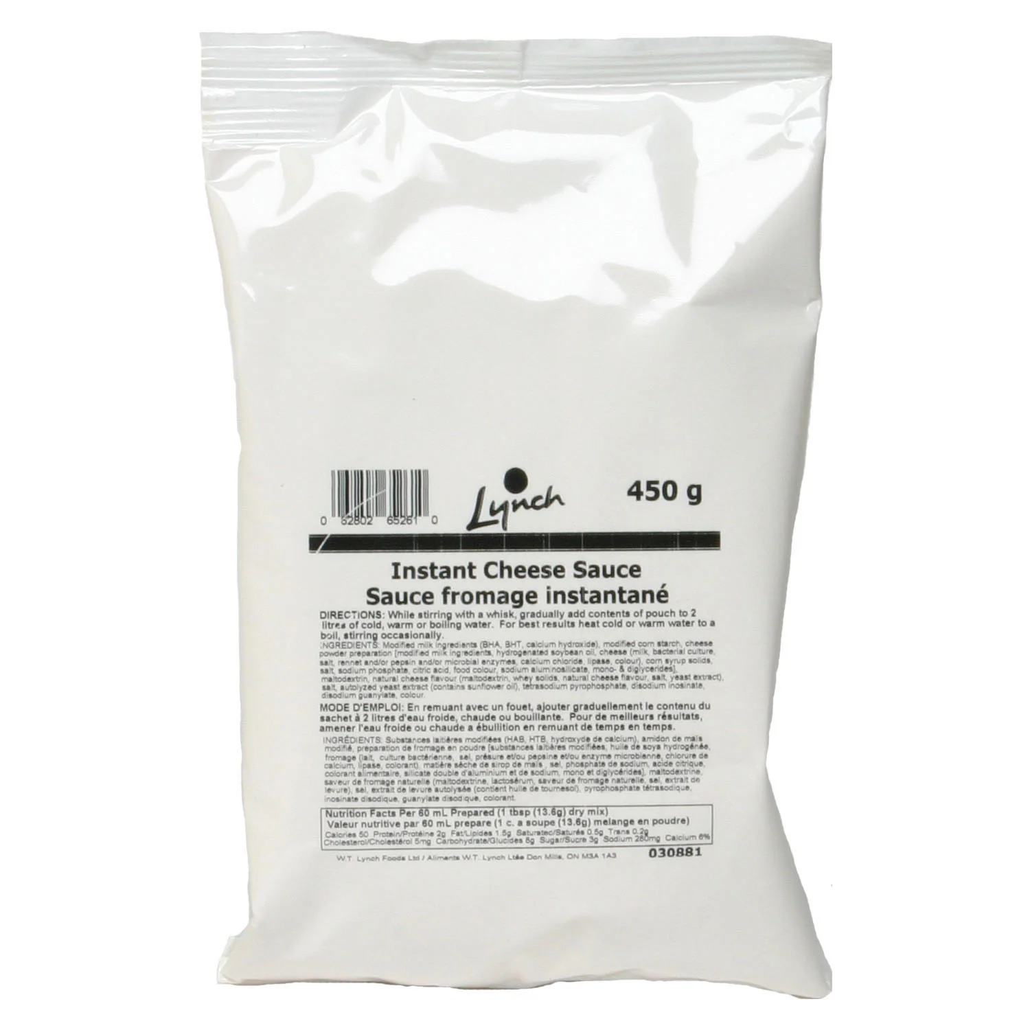 Mix Sauce Cheese Gluten-Free Trans-Fat Free Instant - 8 x 450 g - Lynch - Restaurant and Foodservice Ingredients - Canadian Distribution - Ships Free Within Canada on Orders Above CAD $199